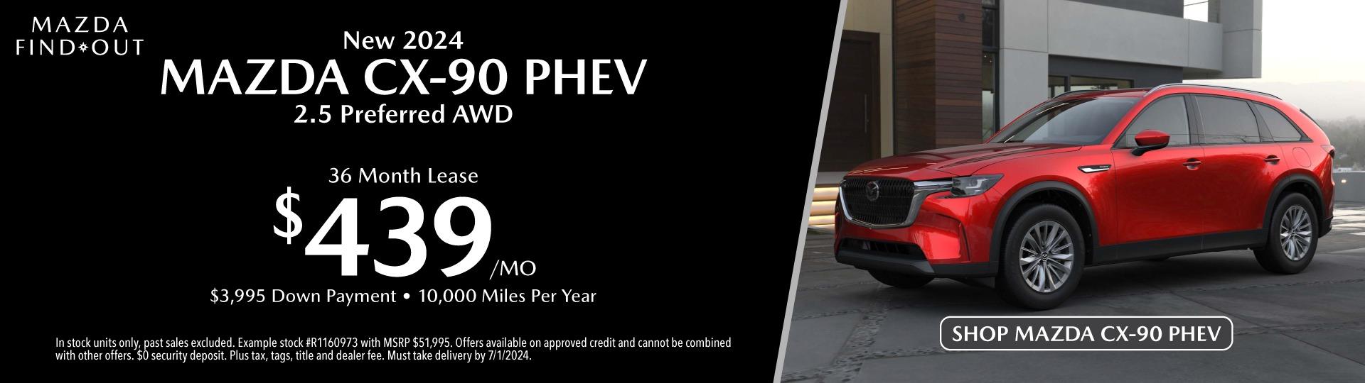 New 2024 Mazda CX-90 PHEV 2.5 Preferred AWD