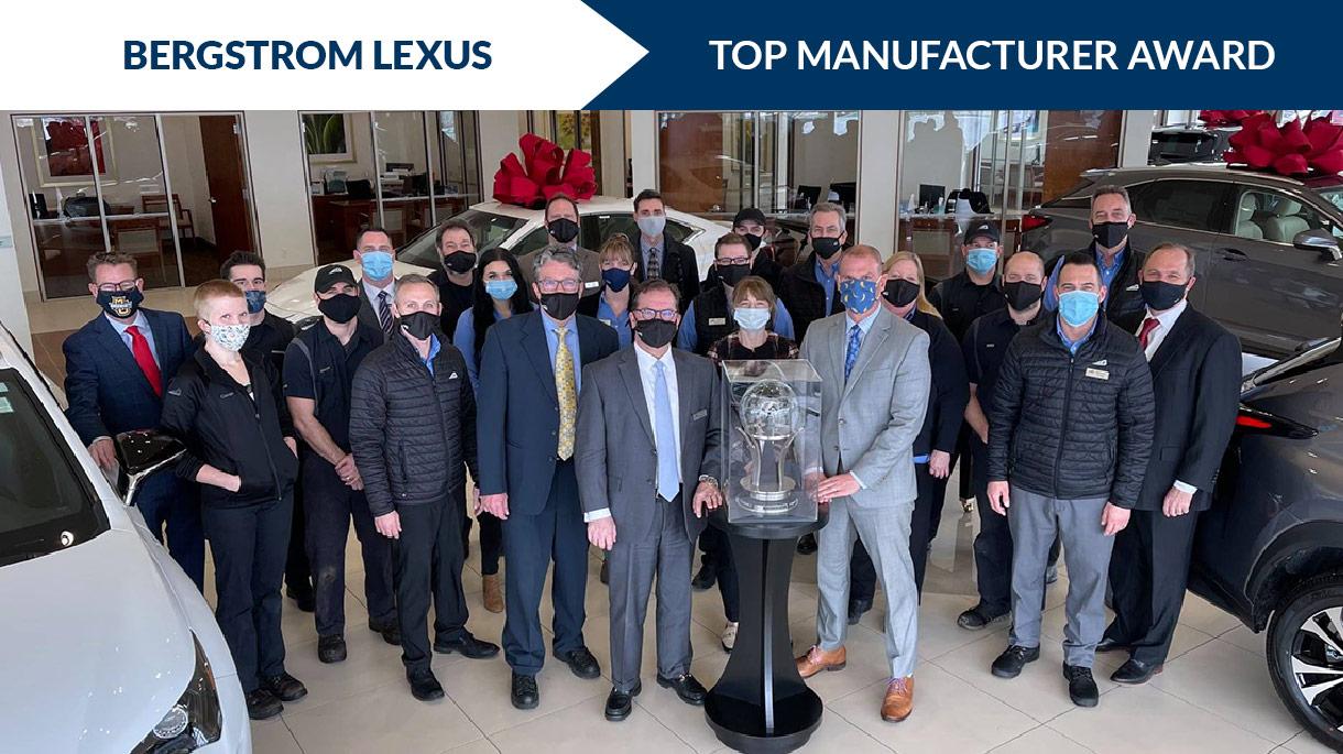 Bergstrom Lexus: Top Manufacturer Award for 20th Consecutive Year!