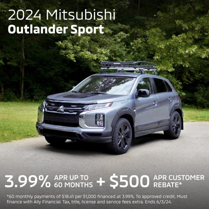 2024 Mitsubishi Outlander Sport | 3.99% APR for 60 Months + $500 APR customer Rebate