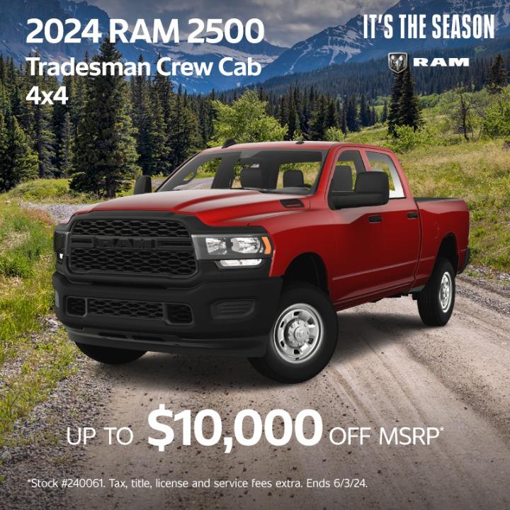 2024 Ram 2500 Big Horn $10,000 off MSRP