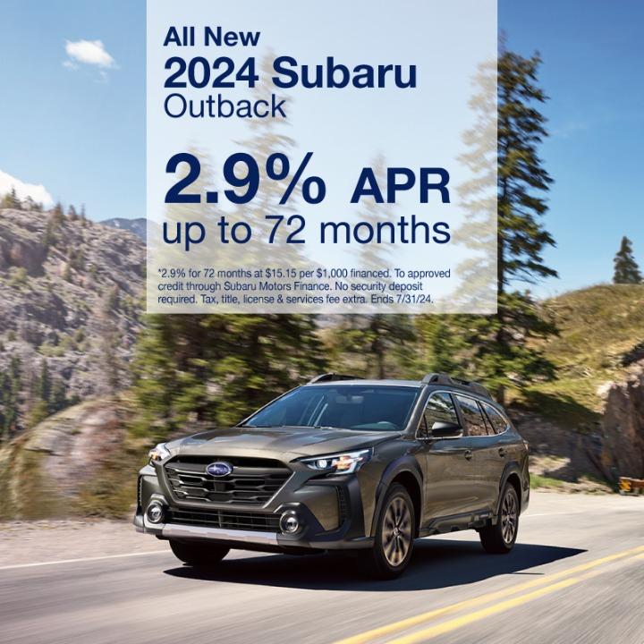 2024 Subaru Outback 2.9% APR Up to 72 months