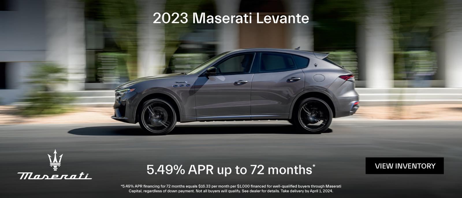2024 Maserati Levante 5.49% APR up to 72 months*