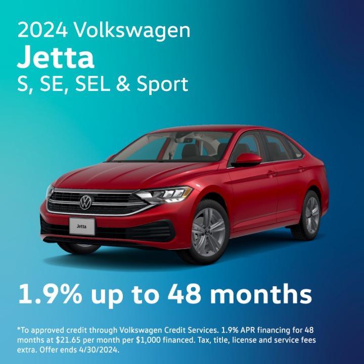 2024 VW Jetta 1.9% Up to 48 Months