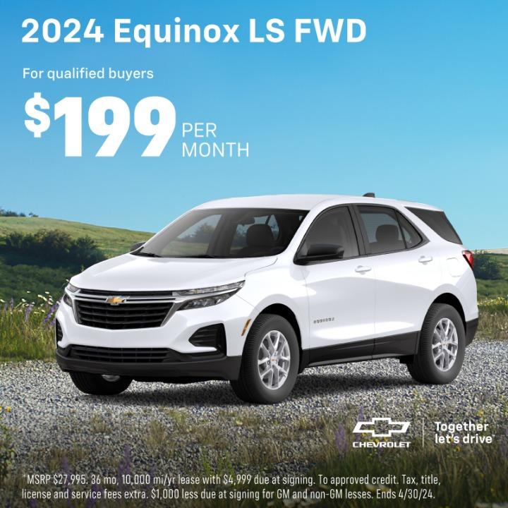 2024 Chevy Equinox lease for $199 per month