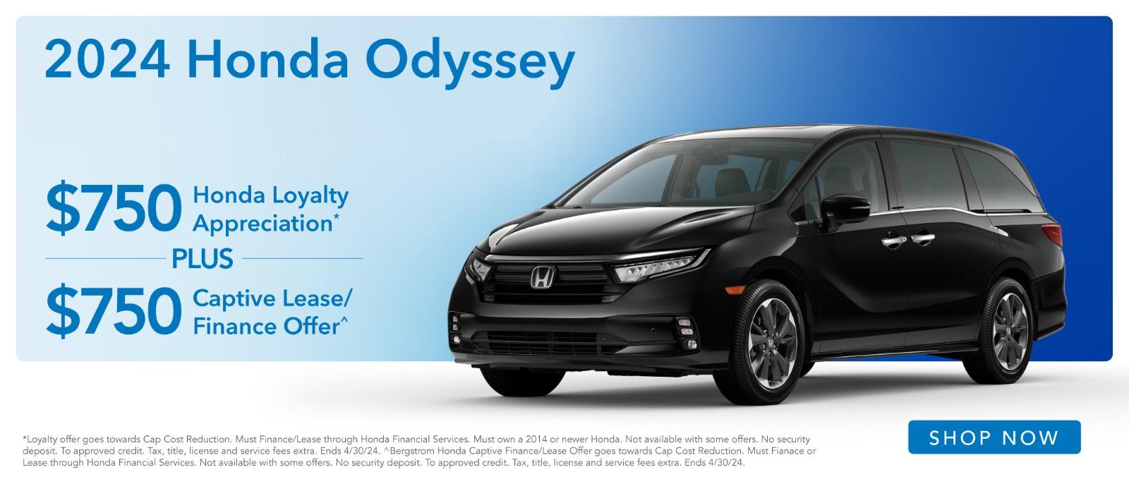 2024 Honda Odyssey $750 Honda Loyalty Appreciation
