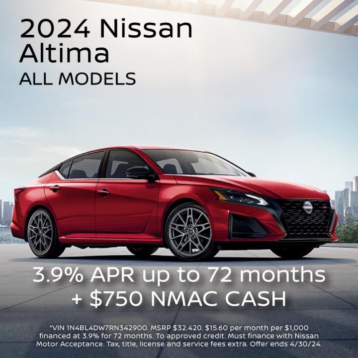 2024 Nissan Altima| 3.9% APR up to 72 Months