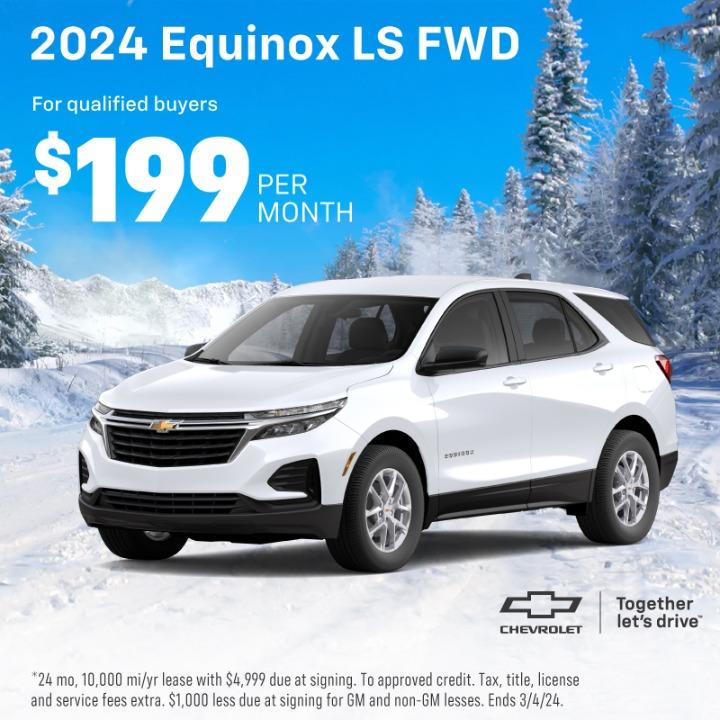2024 Chevy Equinox Mobile Lease for $199 per month