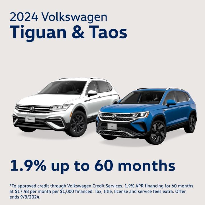2024 Volkswagen Tiguan & Taos Offer | 1.9% up to 60Months