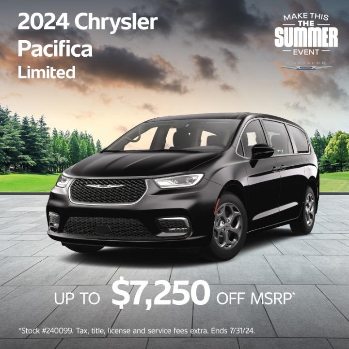 2024 Chrysler Pacifica up to $7,250 off MSRP