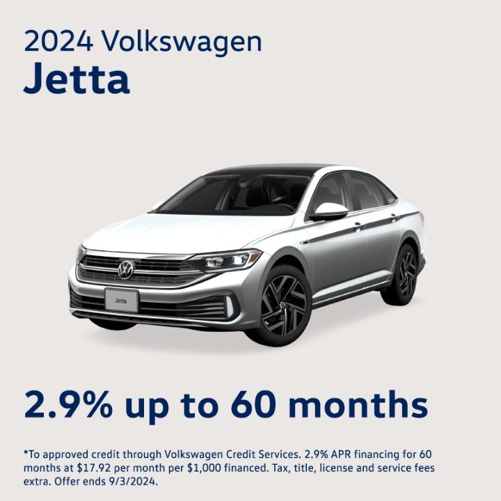 2024 VW Jetta 2.9% Up to 60 Months