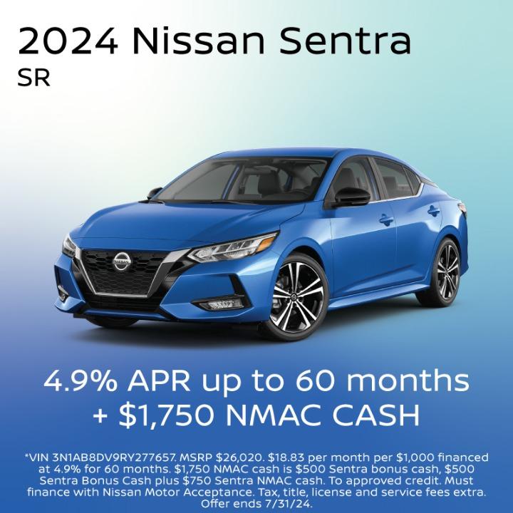 2024 Nissan Sentra Mobile| 4.9% APR up to 60 Months