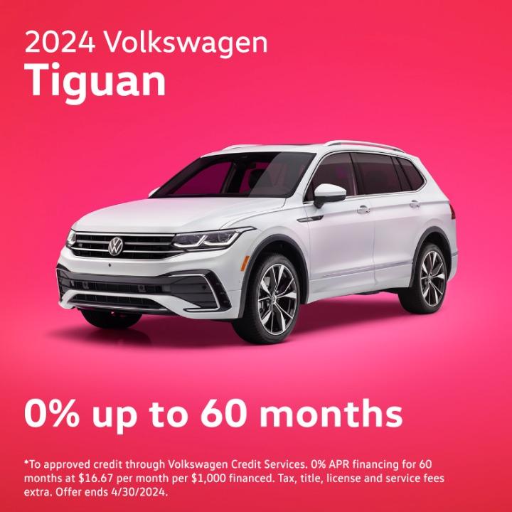 2024 Volkswagen Tiguan Offer | 0% up to 60Months