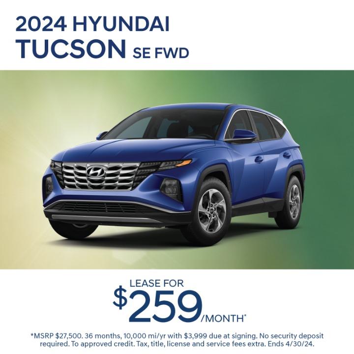 2024 Hyundai Tucson lease for $259 per month
