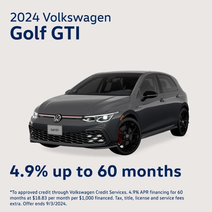 2024 Volkswagen Golf GTI 4.9%APR up to 60months