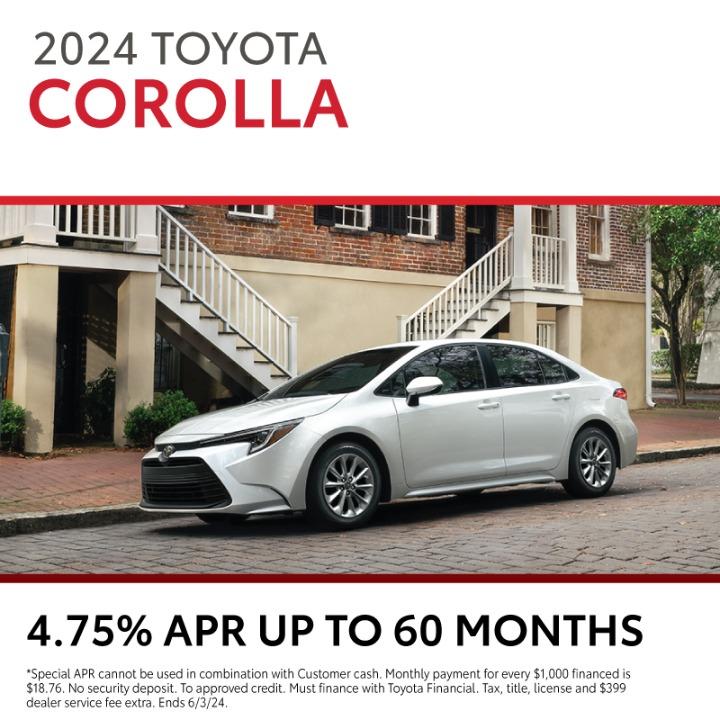 2023 Toyota Corolla 4.75% APR up to 60 months