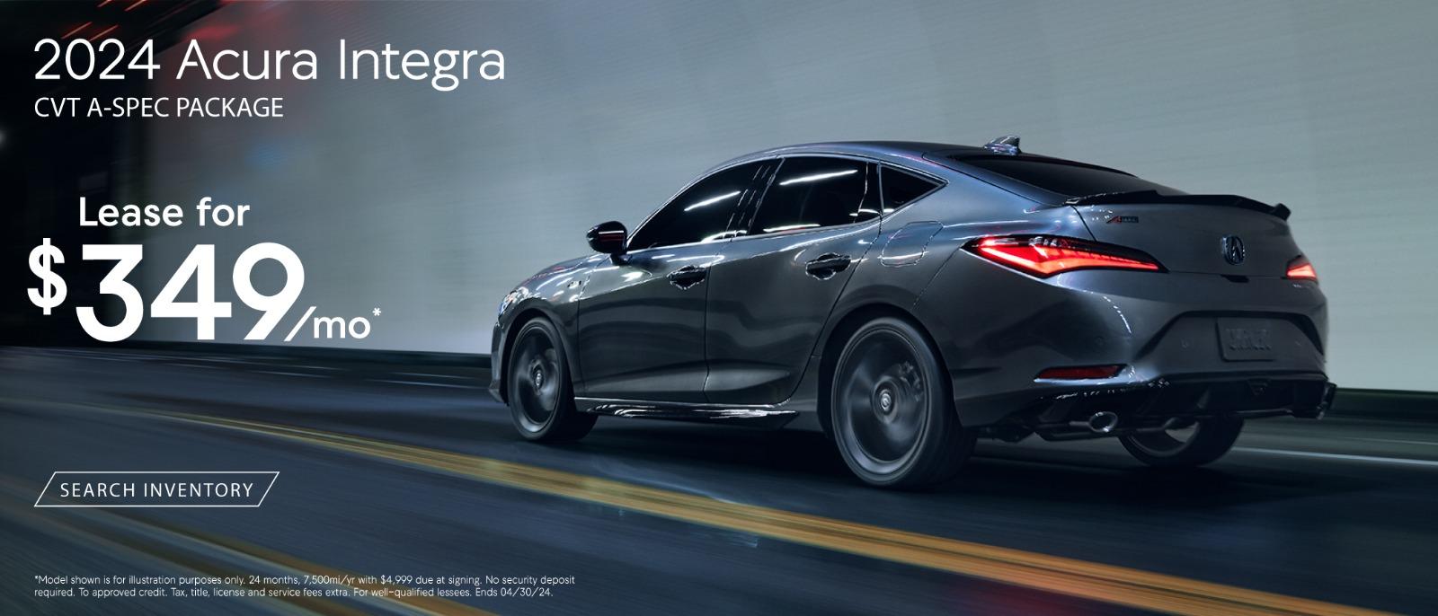 2024 Acura Integra Lease for $349per month