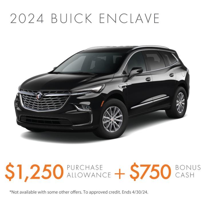 2024 Buick Enclave $1,250 Purchase Allowance + $750 Bonus Cash