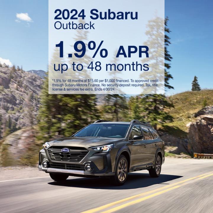 2024 Subaru Outback 1.9% for 48 months