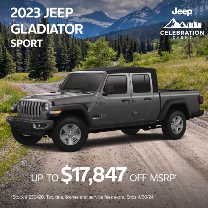 2023 Jeep Gladiator up to $17,847 off MSRP