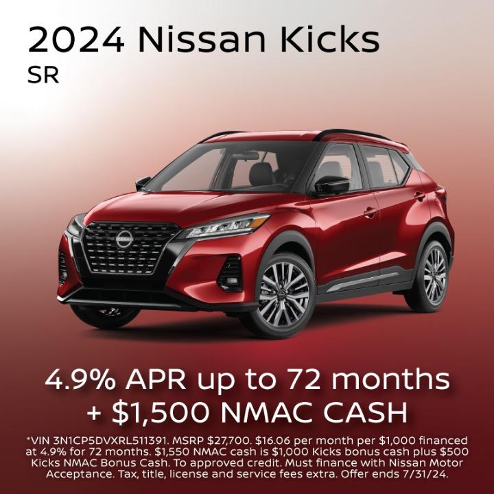 2024 Nissan Kicks | 4.9% APR up to 72months