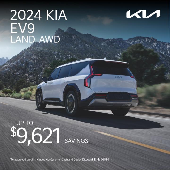 2024 KIA EV 9 UP TO $9,621 SAVINGS
