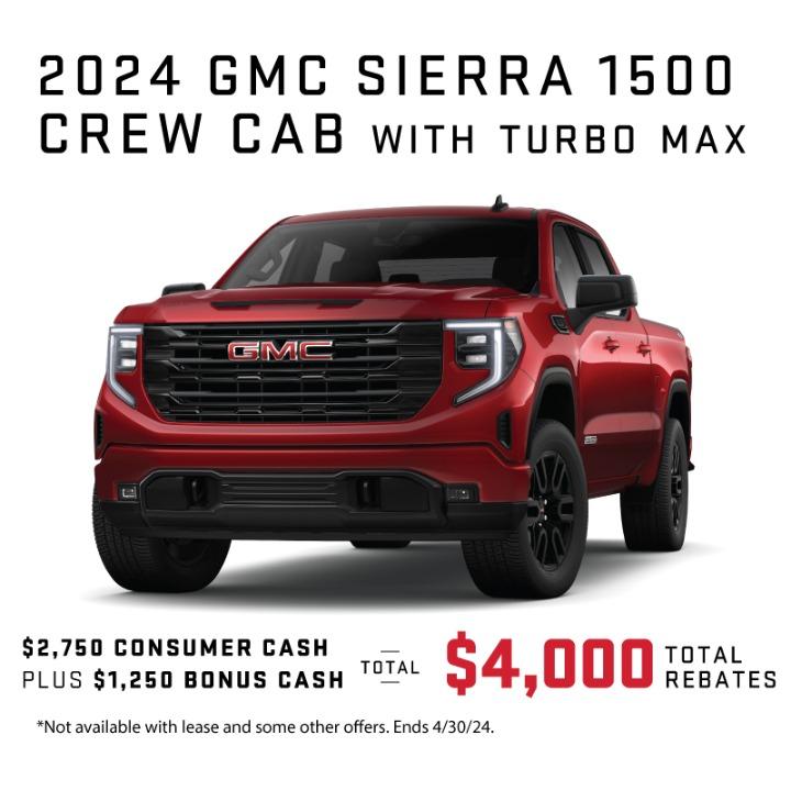 2024 GMC Sierra $4,000 total rebates