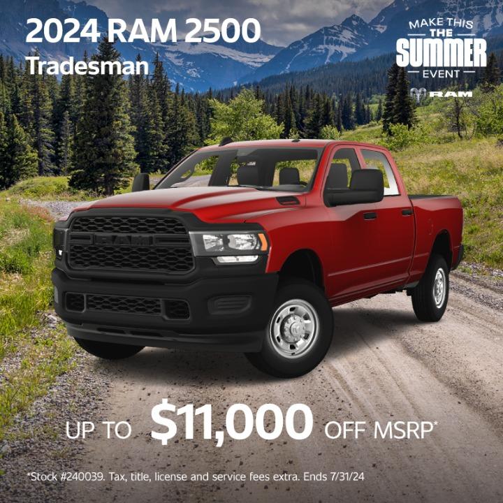 2024 Ram 2500 Tradesman $11,000 off MSRP