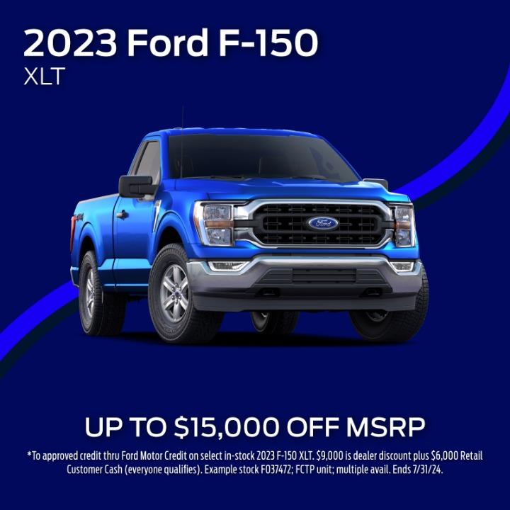 2023 Ford F-150 XLT up to $15,000 off MSRP