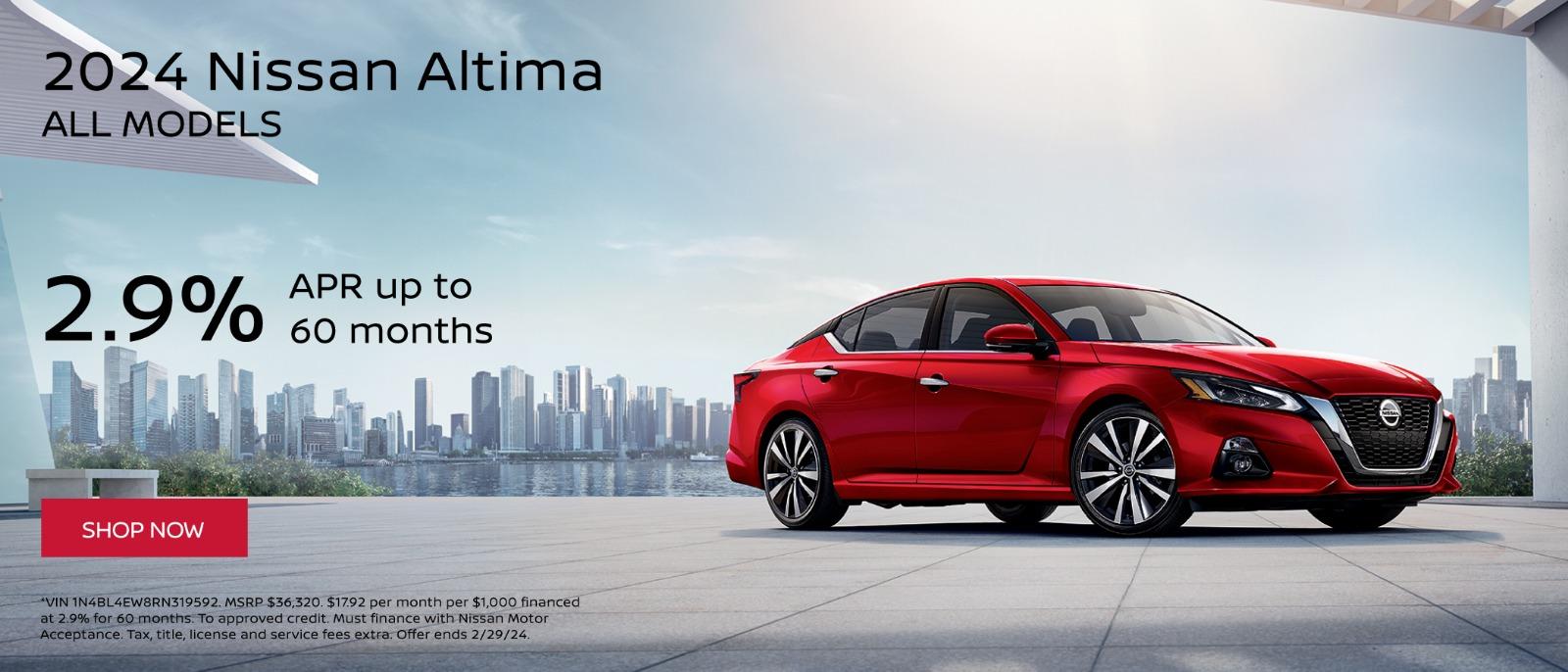 2024 Nissan Altima 2.9% APR Up to 60months