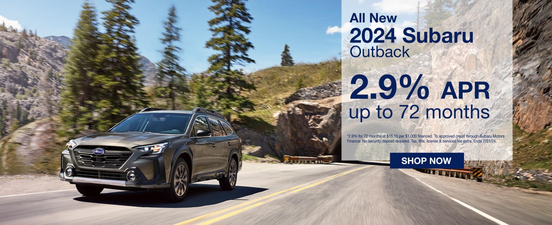 2024 Subaru Outback 2.9% APR Up to 72 months
