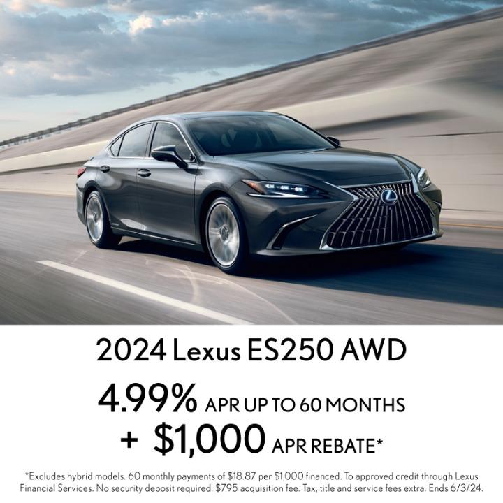2024 Lexus ES350 4.99% APR up to 60 months