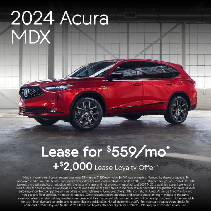 2024 Acura MDX Lease for $559 per month