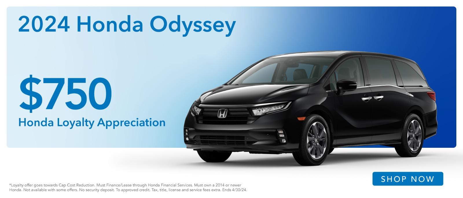 2023 Honda Odyssey $750 Honda Loyalty Appreciation