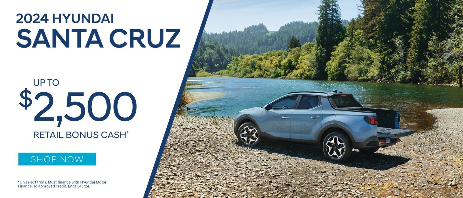 2024 Hyundai Santa Cruz up to $2,500