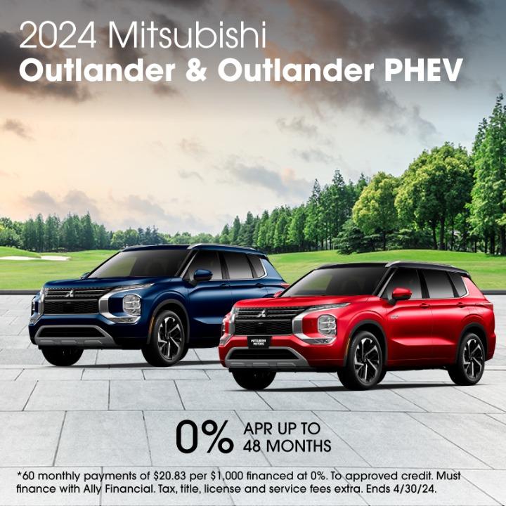 2023 Mitsubishi Outlander & Outlander PHEV | 0% APR for up to 48 Months
