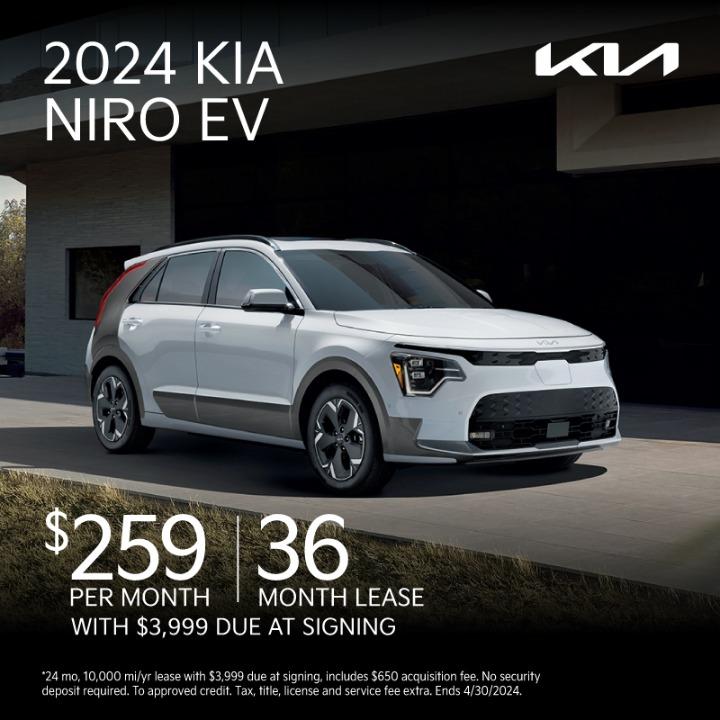 2024 Kia Niro EV $259 per month for 24 months