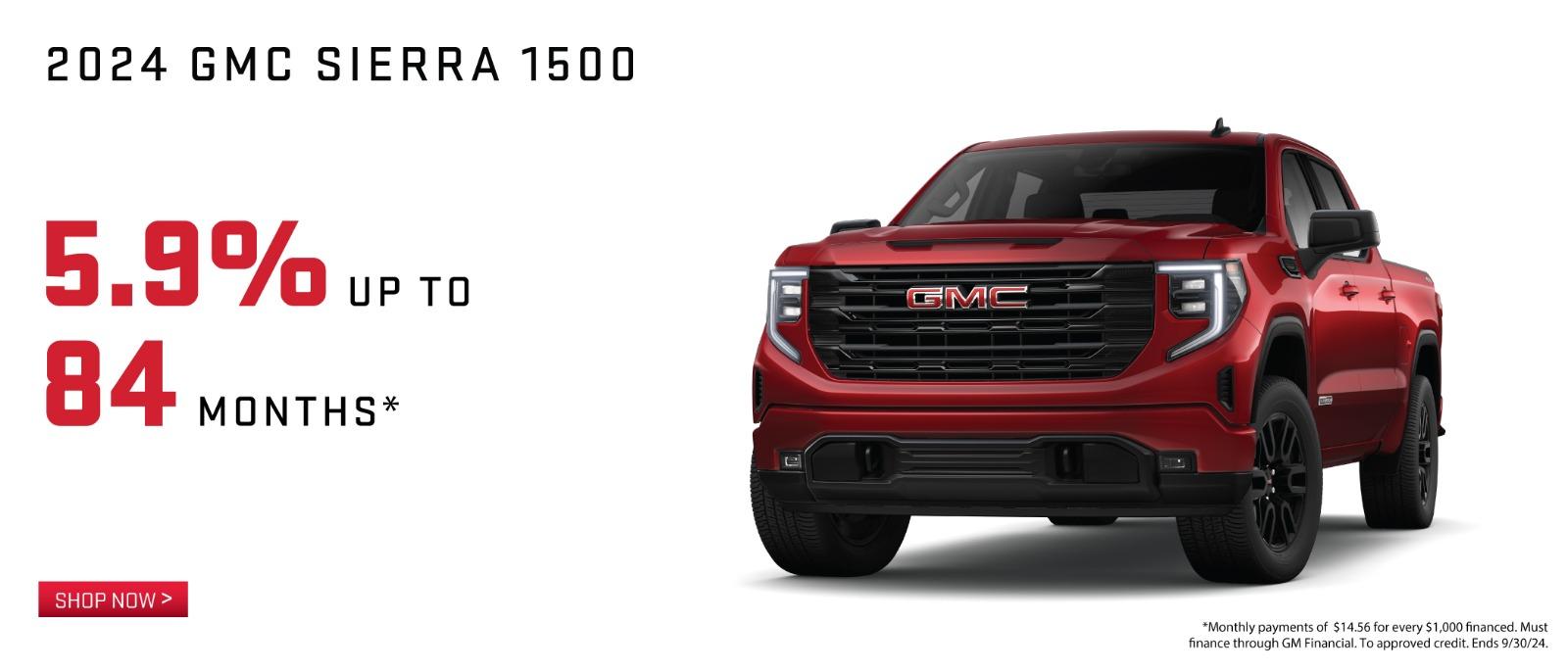 2024 GMC Sierra 5.9% up to 84months