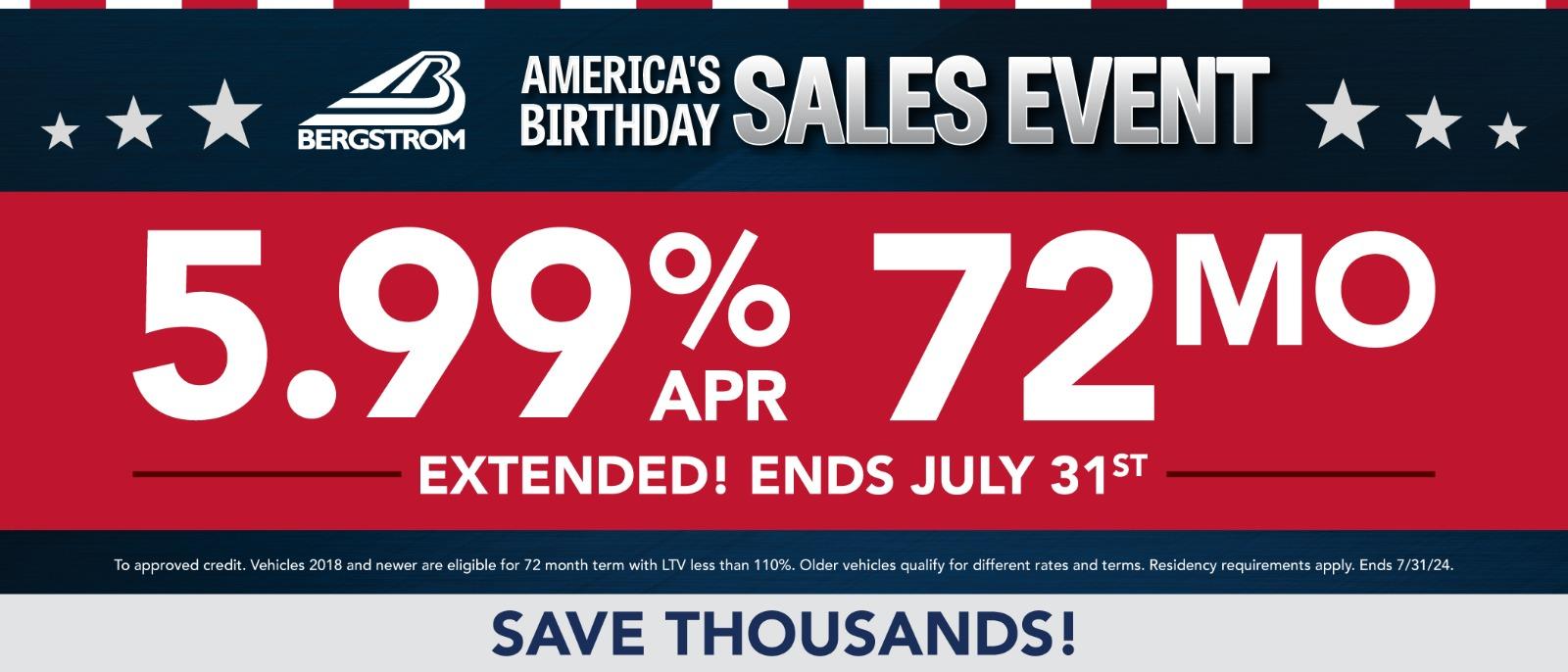 America's Birthday Sales Event