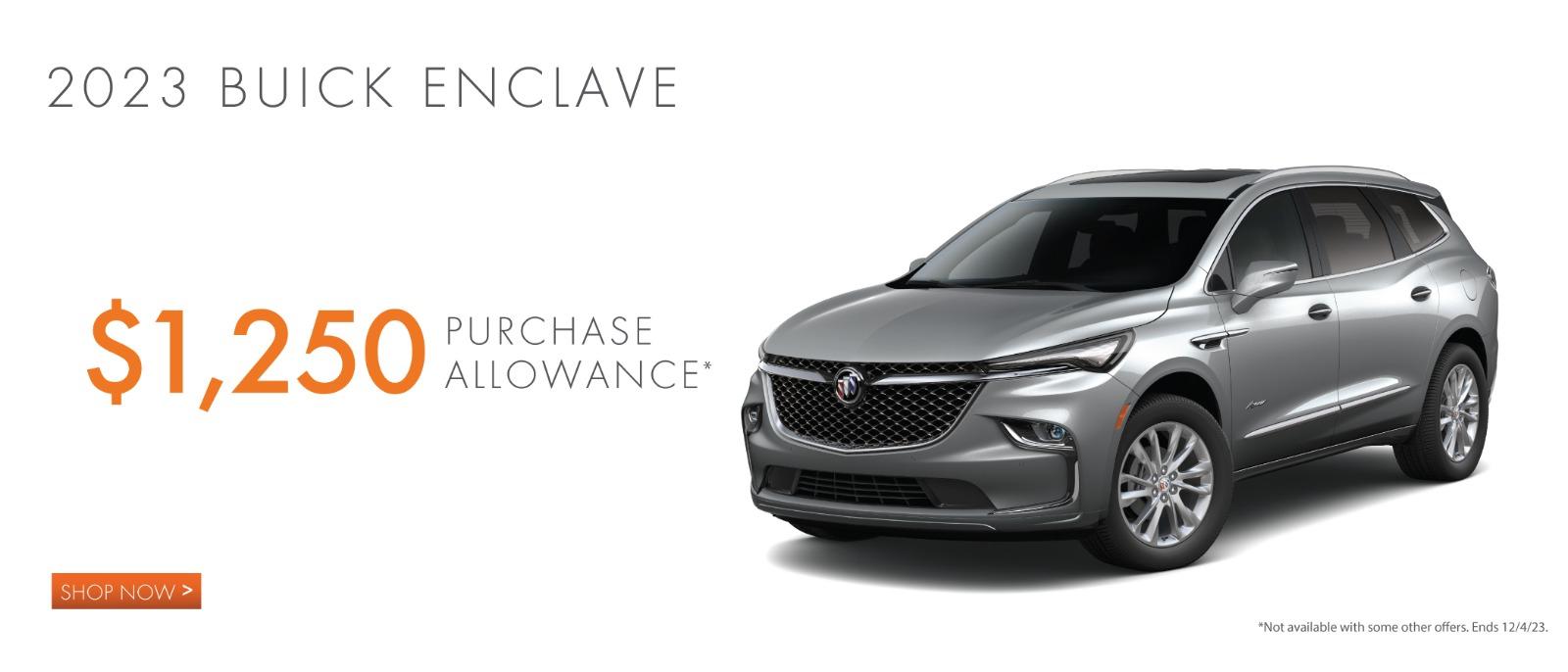 2023 Buick Enclave $1,250 Purchase Allowance