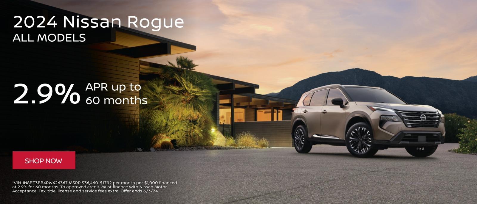 2024 Nissan Rogue 2.9% Apr up to 60 Months