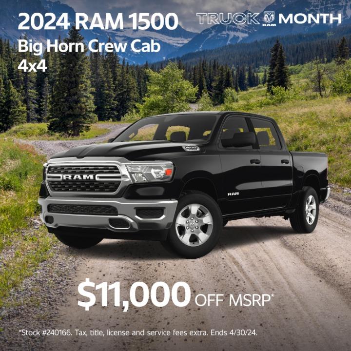 2024 Ram  1500 Big Horn $11,000 off MSRP