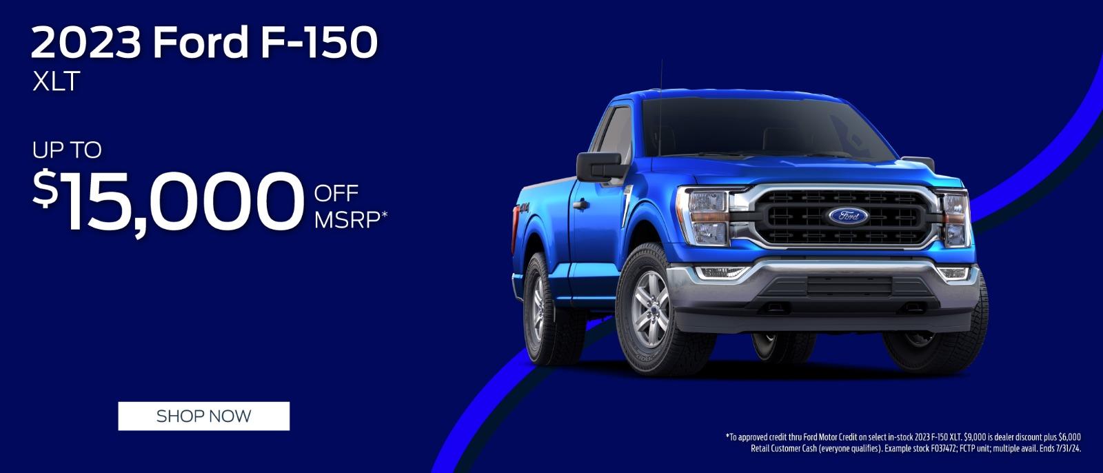 2023 Ford F-150 XLT up to $15,000 off MSRP