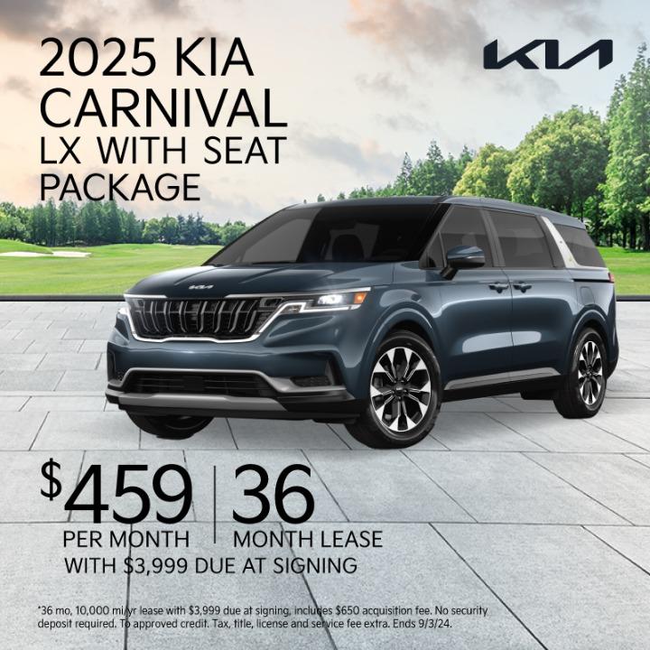 2024 Kia Carnival Lx Lease for $459 per month for 36 months