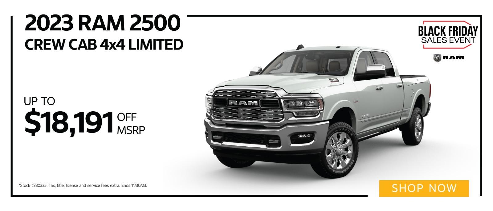 2022 Ram 1500 Crew Cab 4X4 up to $18,191 off MSRP