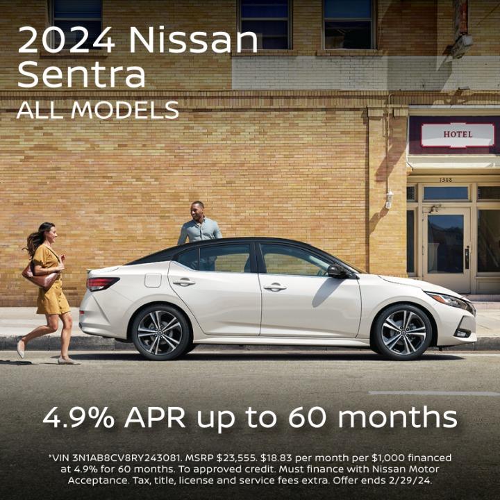 2024 Nissan Sentra | 4.9% APR up to 60months