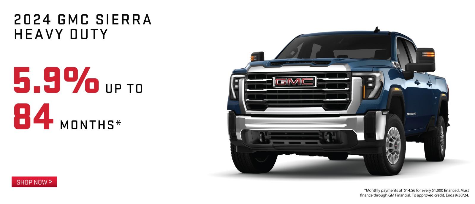 2024 GMC Sierra HD 5.9& up to 84 months