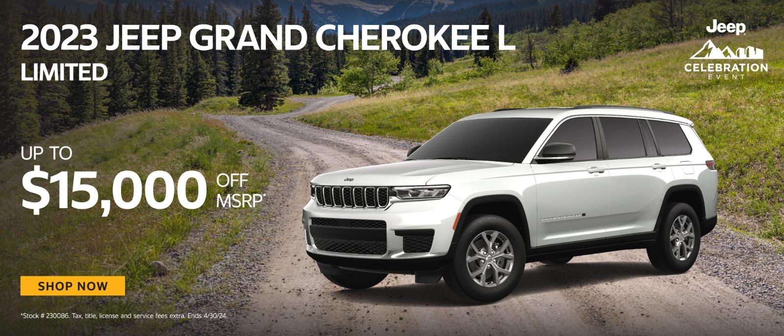 2023 Jeep Grand Cherokee up to $15,000 off MSRP
