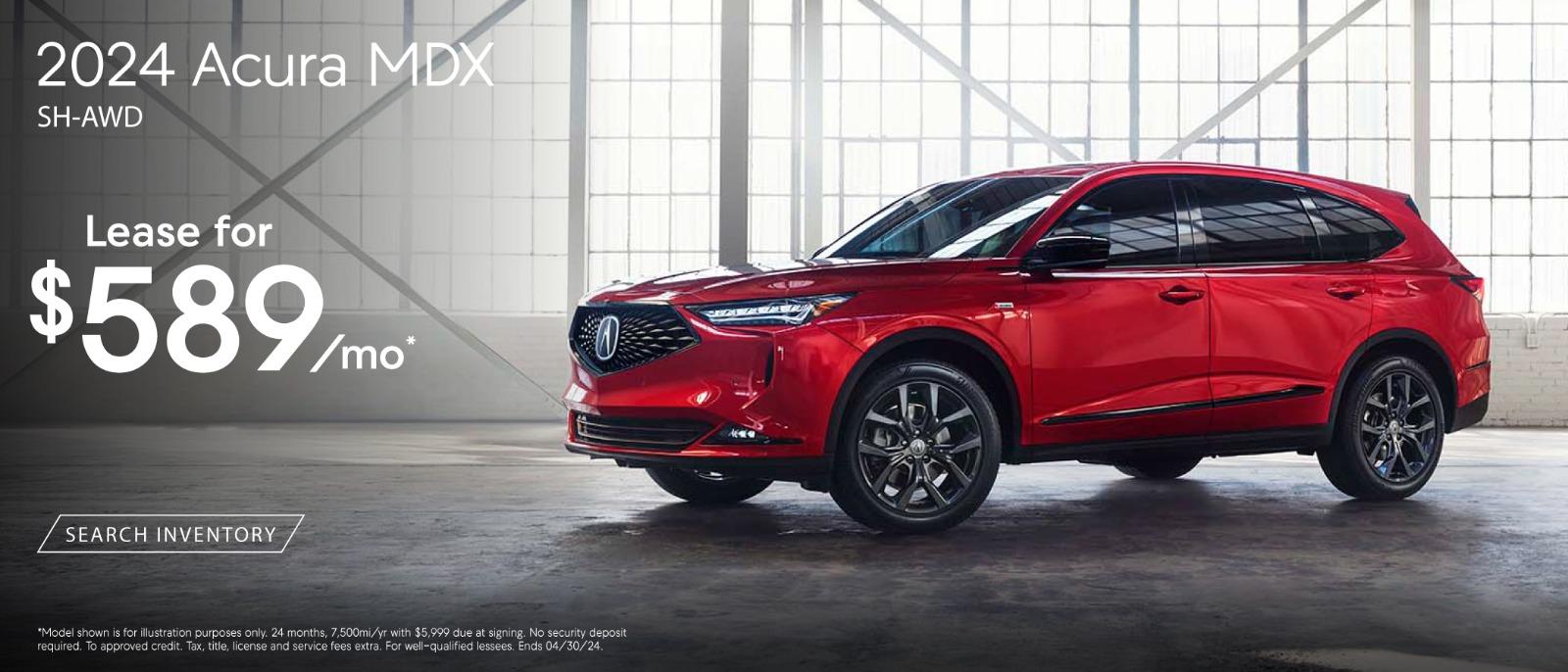 2024 Acura MDX Lease for $589 per month