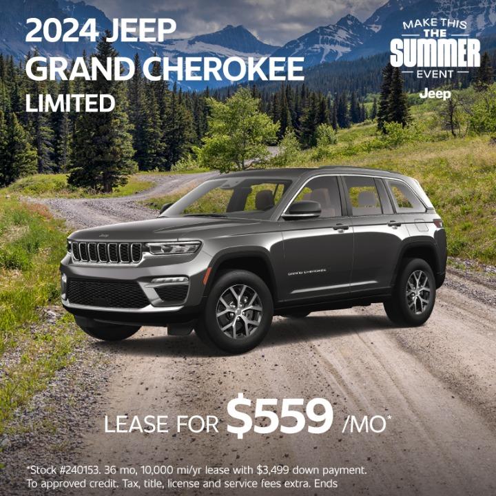 2024 Jeep Grand Cherokee lease for $559 per month