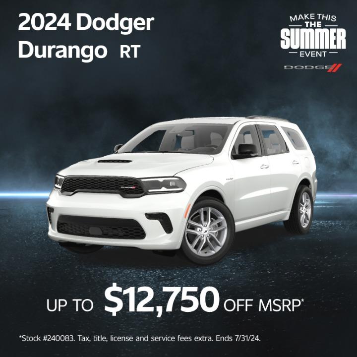 2024 Dodge Durango Up to $12,750 off MSRP